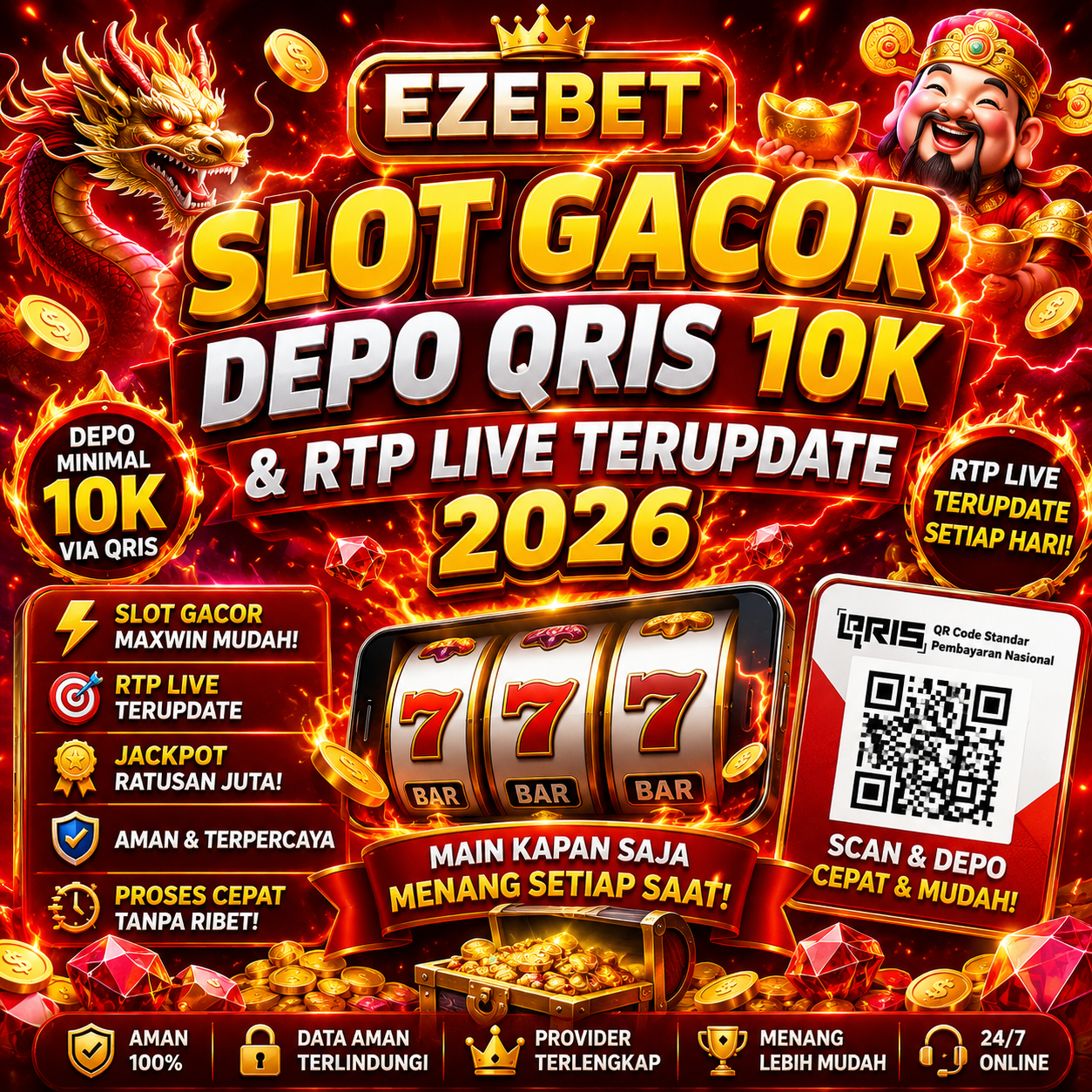 EZEBET: Slot Gacor Depo QRIS 10K & RTP Live Terupdate 2026